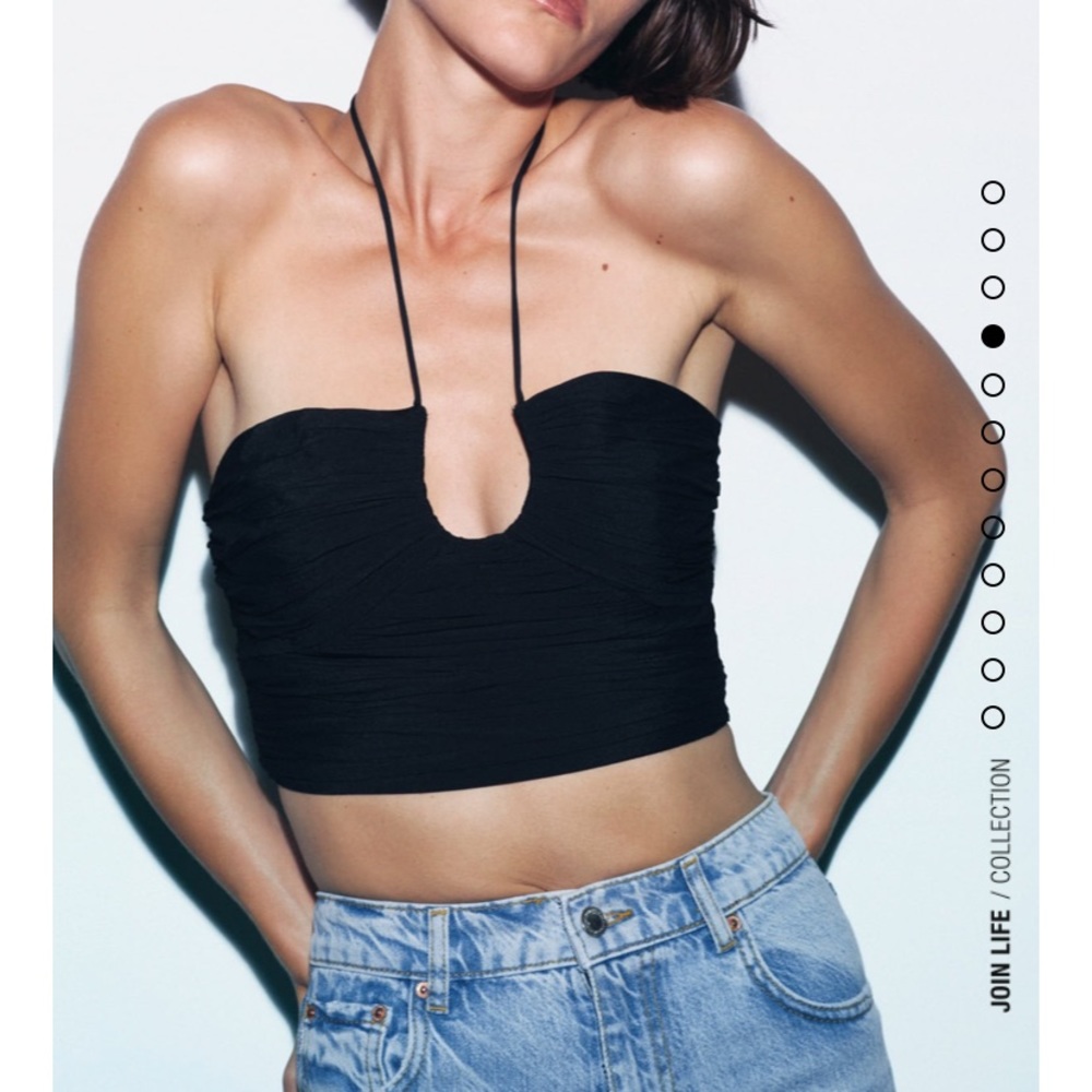 Zara draped halter top